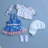 Reborn Baby Doll Clothes for 17-22 Inch Newborn Baby Doll Girl, Baby Doll Clothes Outfit Accessories fit 17-22 Inch Reborn Baby Doll Girl?Denim Skirt 5pcs Set ?