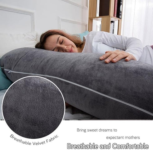 60 Inch Pregnancy Pillow for Sleeping, Extra Large U Shaped Body Pillow, Maternity Pillow for Pregnant Women