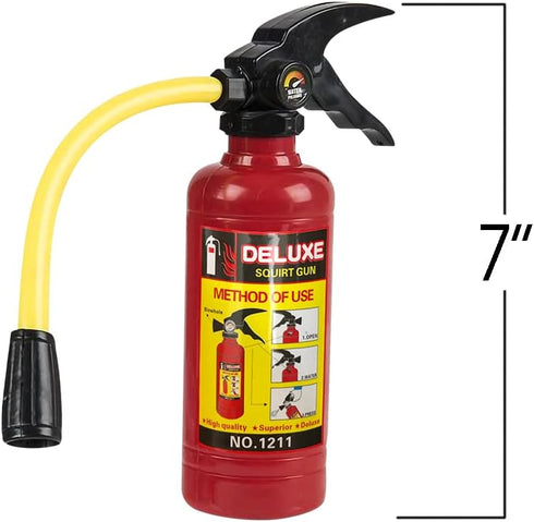 ArtCreativity Fire Extinguisher Squirt Toy for Kids, Set of 2 Water Guns with Realistic Design for Summer Fun