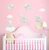Runtoo Kids Elephant Wall Decal Art Stickers, Baby Nursery Bedroom Space Wall Décor