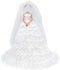 E-TING White Gorgeous Long Wedding Dress Princess Gown Clothes with Veil for