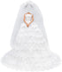 E-TING White Gorgeous Long Wedding Dress Princess Gown Clothes with Veil for