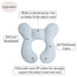 Upgraded Baby Head Support Pillow for Newborn Toddler, Soft Cotton Baby Travel Pillow for Car Seats and Strollers, Blue by Blublu Park
