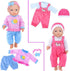 10 Sets 14-17 Inch iBayda Baby Doll Clothes and Accessories Include Rompers Outfits Hat Headbands for New Born Baby