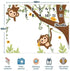 Naughty Little Monkey Baby Monthly Milestone Blanket for Boy Girl, Blanket with Month Marker Frame, 48x40in, 1-12 Months