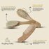 Everything Littles Set 3 Pack Wooden Baby Brush - | Massage Brush, Soft Goat Hair Cradle Cap Brush & Sturdy Wooden Comb