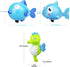 Floating Wind-up Bath Water Toys - 6 Pcs Sea Animal Bath Toy Set for Kids and Toddlers, Bathtub Playset