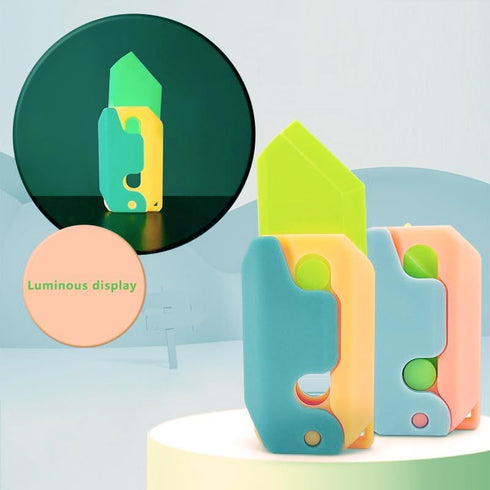 ToySupplyFun 3D Printing Fidget Knife Toy for Adults - Funny Plastic EDC Carrot Knife Toy - Sensory Toys Anxiety Stress