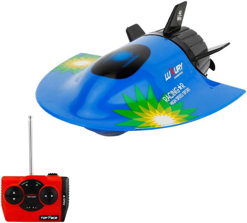 GoolRC Mini RC Submarine Boat, Remote Control Waterproof Diving Toy (Blue)