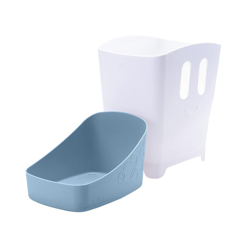 Ubbi Freestanding Bath Toy Organizer with Removable Drying Rack Bin for Toddlers, Cloudy Blue