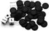 Left Right Center Dice Game Set with 3 Dices + 36 Black Chips for Family Game Night