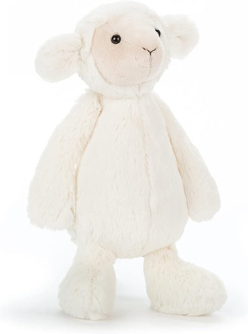 Jellycat Bashful Lamb Stuffed Animal, Medium 12 inches - Classic Lamb and Sheep Plush Toy Gift