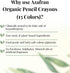 Pack 15 127 Azafran Organic Pencil Crayons - of Colored Thins, Non Toxic Ingredients, Non-Greasy, Eco Friendly, Food