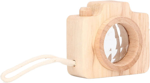 Prism Lens Toy, Unique Bee Eye Effect Camera, Cute Portable Interesting Children Toy (Wood Color)