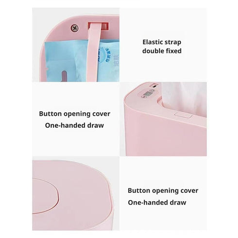 Generic Baby Wipe Warmer,New Portable Large Capacity Wipes Warmer Dispenser with LED Display,Adjustable Baby Wet Wipes