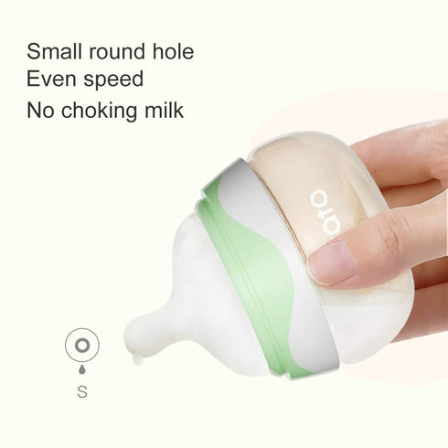 Bottles-2pack (2.5oz/pc, Breast Milk Baby Bottles for Newborn Baby PPSU Anti Colic Infant Bottles Wide Neck Breast-Like