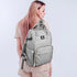ZOUNICH Multifunction Waterproof Diaper Bag Backpack, Stylish Nappy Travel Bag with Changing Mat, Gray
