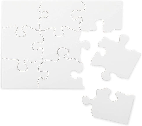 Bright Creations 24 Sheets Blank Puzzles for DIY, 5.5 x 4 Inch Jigsaw Puzzle Pieces, Bulk Arts and Crafts Projects