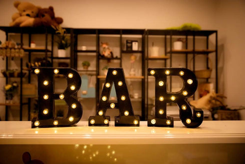 Foaky Black LED Marquee Number Lights Sign, Light Up Marquee for Night Light, Wedding, Birthday Party Decoration