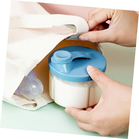 HAKIDZEL 2 pcs Formula Dispenser Milk Powder Box Portable Four-Compartment Storage Container Travel Feeding Organizer
