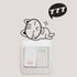 Cute Black Sleeping Cats Cartoon Wall Sticker, 4 Pcs Removable Switch Sticker, Light Switch Decor