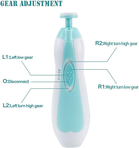 SWVIIT Trimmer 6 1 Set Baby Nail File Safe Electric Nail for Newborn in Manicure with LED Light, Toes Fingernails Care
