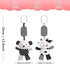 Baby Car Seat Toys, Black White Stroller Toy Stretch Baby Spiral Plush Toys, Hanging Rattle Toys for Crib Mobile, Newborn Sensory Toy Best Gift for 0 3 6 9 12 Months (Calf/Panda)