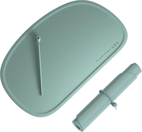 Cuddle Campus Silicone Placemat with Raised Edges for Kids, Non-Slip Table Setting for Dining, Comes with String for