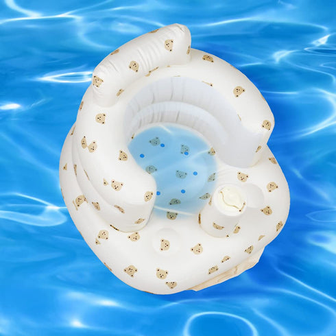 3 Summer AirSwim Inflatable Baby Seat, Inflatable Baby Chair for Babies Months and Up, Blow Up Chair with Built in Air