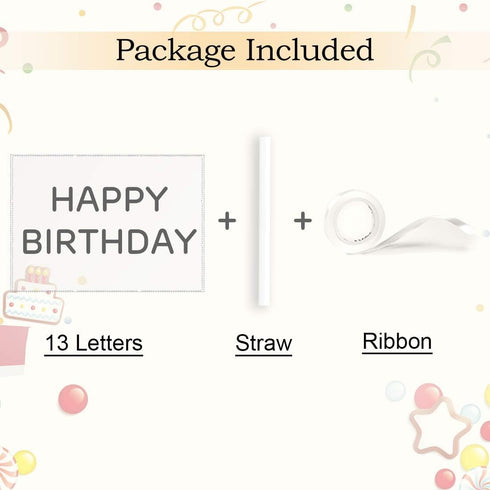 16 Inch Rose Gold Happy Birthday Balloons Banner, Aluminum Foil Letters for Birthday Decorations Party Supplies