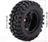 RC Car Tires, 4 Pcs Rubber Tyres for 1:10 Rock Crawler Off-Road Remote Control Car Accessory
