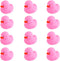 umbresen 12pcs Pink Rubber Ducks, Small Bath Toys for Preschool, Baby Shower, Pool Float, Halloween Party Favors