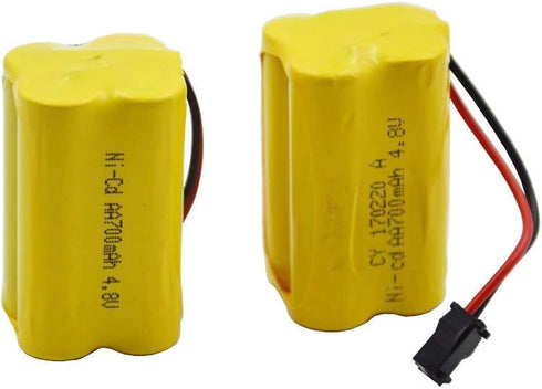 Blomiky 2 Cuboid 4.8V 700mAH AA NiCd Rechargeable Battery - SM-2P Connector for RC Boat and Bus