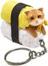 Clever Idiots Nekozushi Keychain - Blind Box with 1 of 5 Collectable Figurines and Detachable Keyring