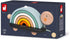 Janod Sweet Cocoon Wooden Rainbow Turtle - 7 Piece Stacking & Pull Toy with 6 Pastel Arches for Ages 18 Months+