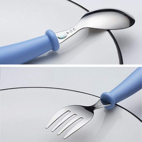 4 Pcs Toddler Utensils - Stainless Steel Forks and Spoons Baby Silverware Set with Storage Box for Safe Dining