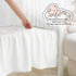 2 Pack Set, 28" 52" 14" Horbaunal Crib Skirt & Crib Bed Sheet White Crib Bed Skirt x with Drop Dust Ruffle, Soft