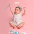 3-36 2 Pack Kids Heroes One-Piece Silicone Pacifiers for Babies Months, BPA-Free, (Mint Green and Vanilla)