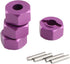 12mm Hex Wheel Hub Mount, Aluminum 7mm Thick with 2x10mm Stub Axle Pins for 1/10 Slash 4x4 (Set of 4)