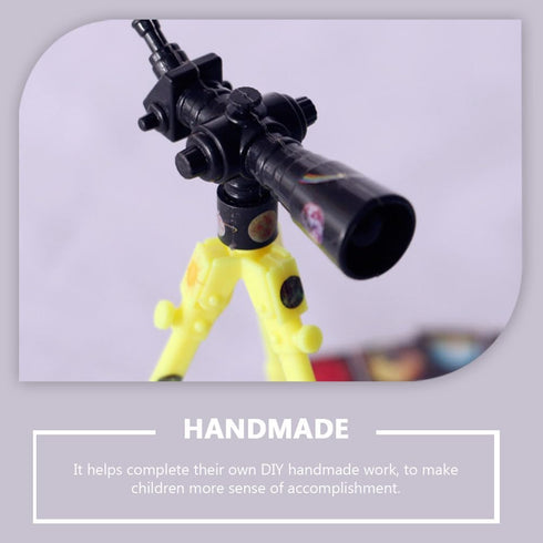 NUOBESTY 12Pcs Miniature Telescopes with Tripod, Dollhouse Mini Telescope Model Toys for Educational Decor (Random