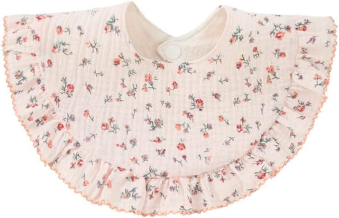 4 pcs Unisex Baby Muslin Bandana Drool Bibs, 360 Degree Rotatable Cotton for Feeding & Teething
