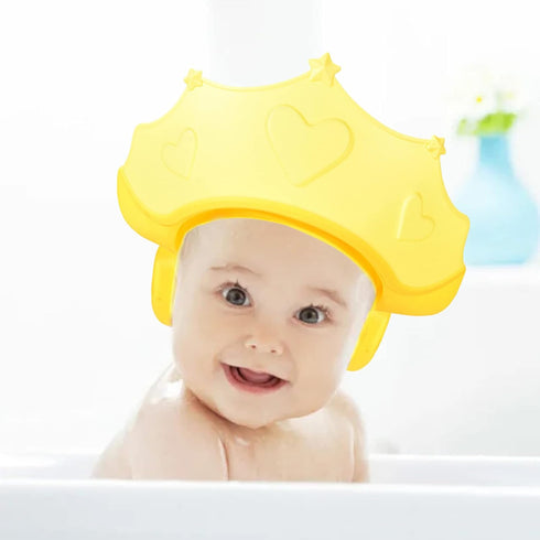 Hoghaki Baby Shower Caps Shield, Adjustable Silicone Shower Caps for Kids, Waterproof Shampoo Hat for Children Toddler