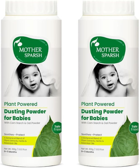 Mother Sparsh Talc-Free Natural Dusting Powder for Babies, 100 g (Pack of 2)