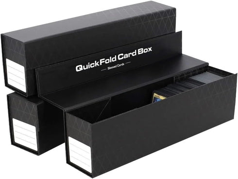 BCW QuickFold Card Boxes for Sleeved Cards, 6 Pack, Magnetic Closure Storage Box for 500 to 1200 Cards