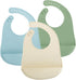 PandaEar 3 Pack Silicone Baby Bibs, Super Thin Light Weight Waterproof for