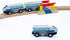 Wooden Bullet Train Cars Track Accessories Set - High-Speed City Train Toys for Boys and Girls