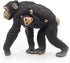 Papo Hand-Painted Chimpanzee and Baby Figurine - Wild Animal Kingdom Collectible for Children