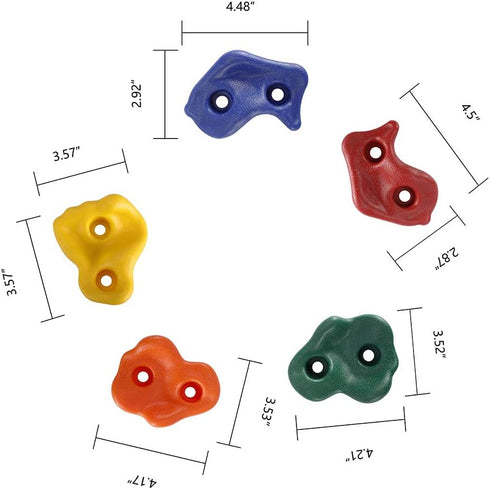 Yaegoo Climbing Holds for Kids and Adults, 25 PCS Rock Climbing Holds with Mounting Hardware for DIY Wall