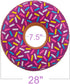 ArtCreativity Set of 2 Colorful 28 Inch Donut Tube Inflates, Durable Water Pool Toys for Kids, Birthday Party Supplies