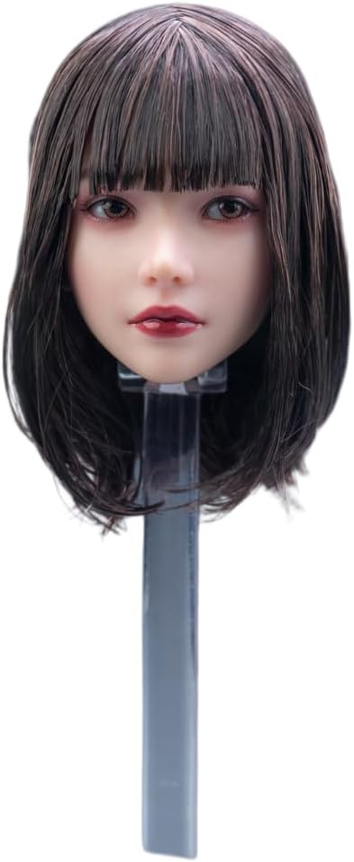 1/6 Scale Female Head Sculpt, Beauty Girl Planted Hair Carving for 12inch PH TBL JO Action Figure Body Collection